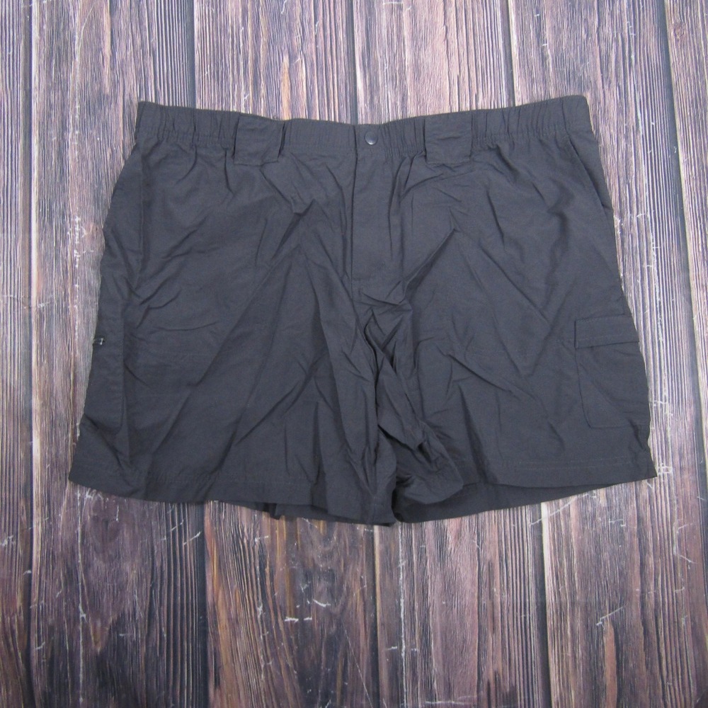 Columbia Swim Shorts Mens XL Black Elastic Waist Mesh‎ Lined Pockets Quick Dry
